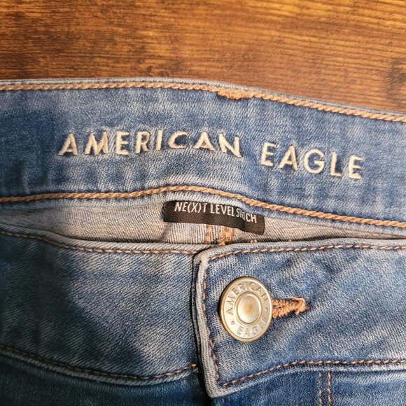 American Eagle Jeans 16 S Next Level Stretch Favorite Boyfriend Mid Rise - Picture 4 of 12